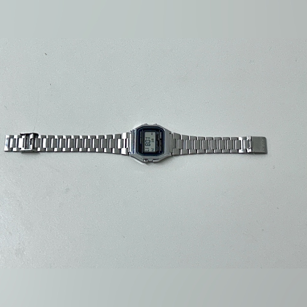 Vtg Casio A158W Stainless Steel Water Resistant Digital Watch - Picture 6 of 16
